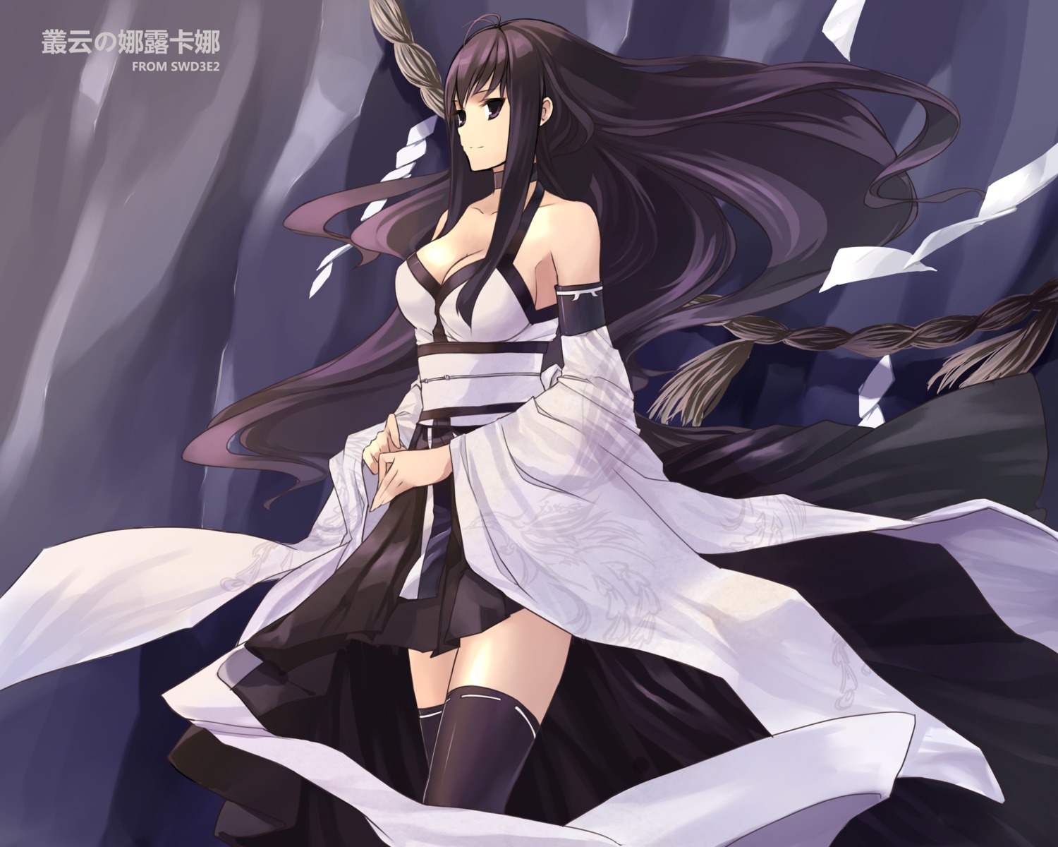 cleavage, narukana, seinarukana, swd3e2, thighhighs