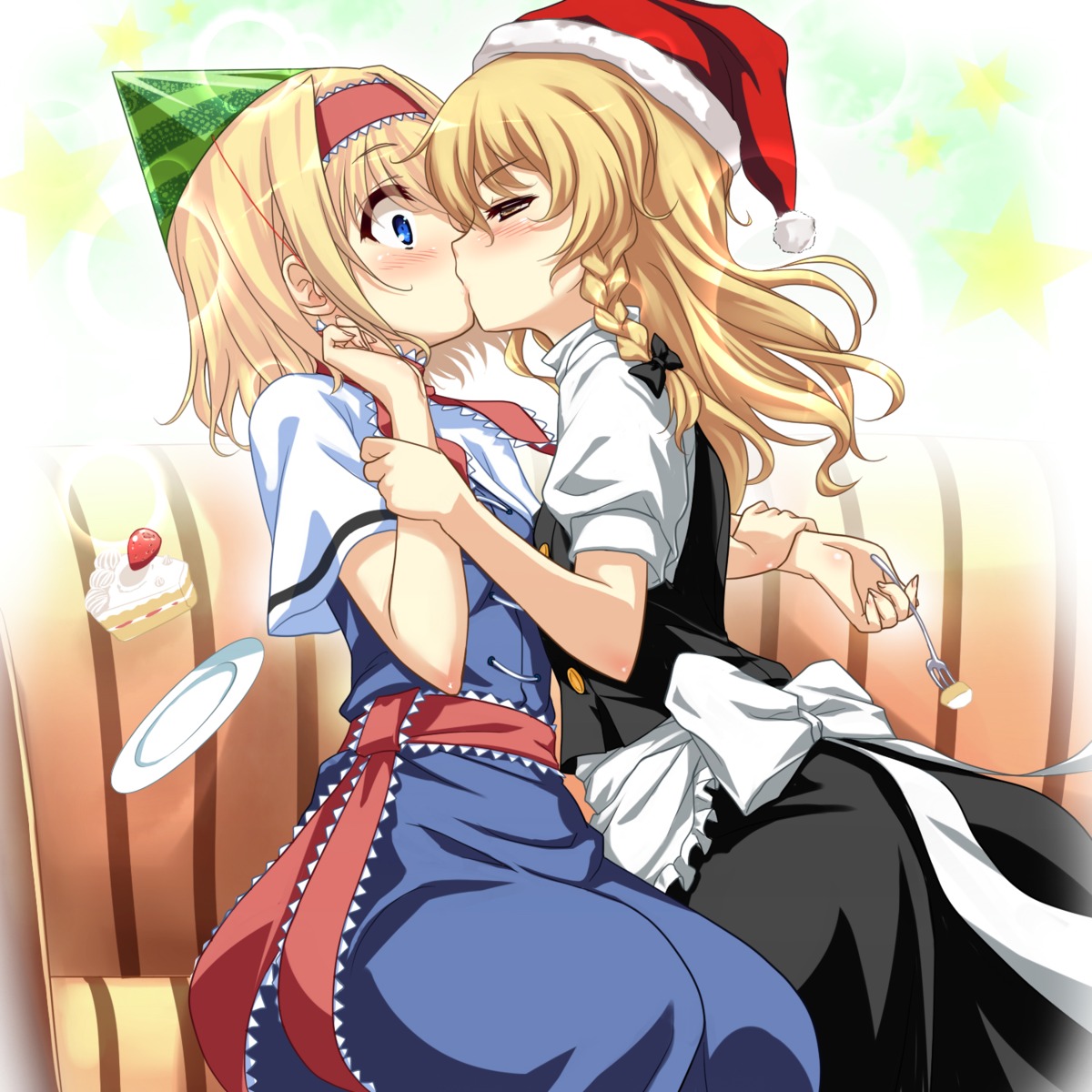alice_margatroid, kirisame_marisa, sea_chicken, touhou, yuri