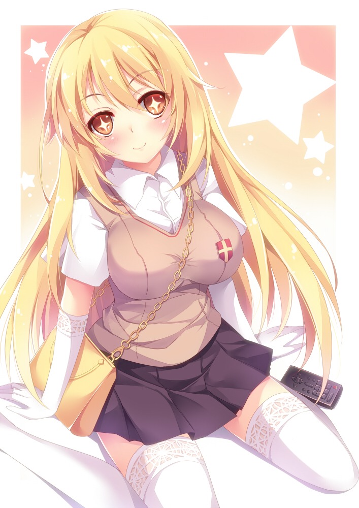 roldelos, seifuku, shokuhou_misaki, thighhighs, toaru_kagaku_no_railgun, toaru_majutsu_no_index