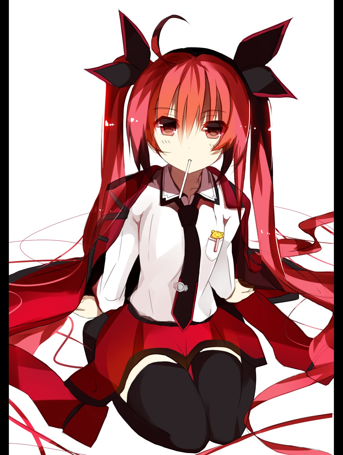 date_a_live, itsuka_kotori, seifuku, senya_fuurin, thighhighs