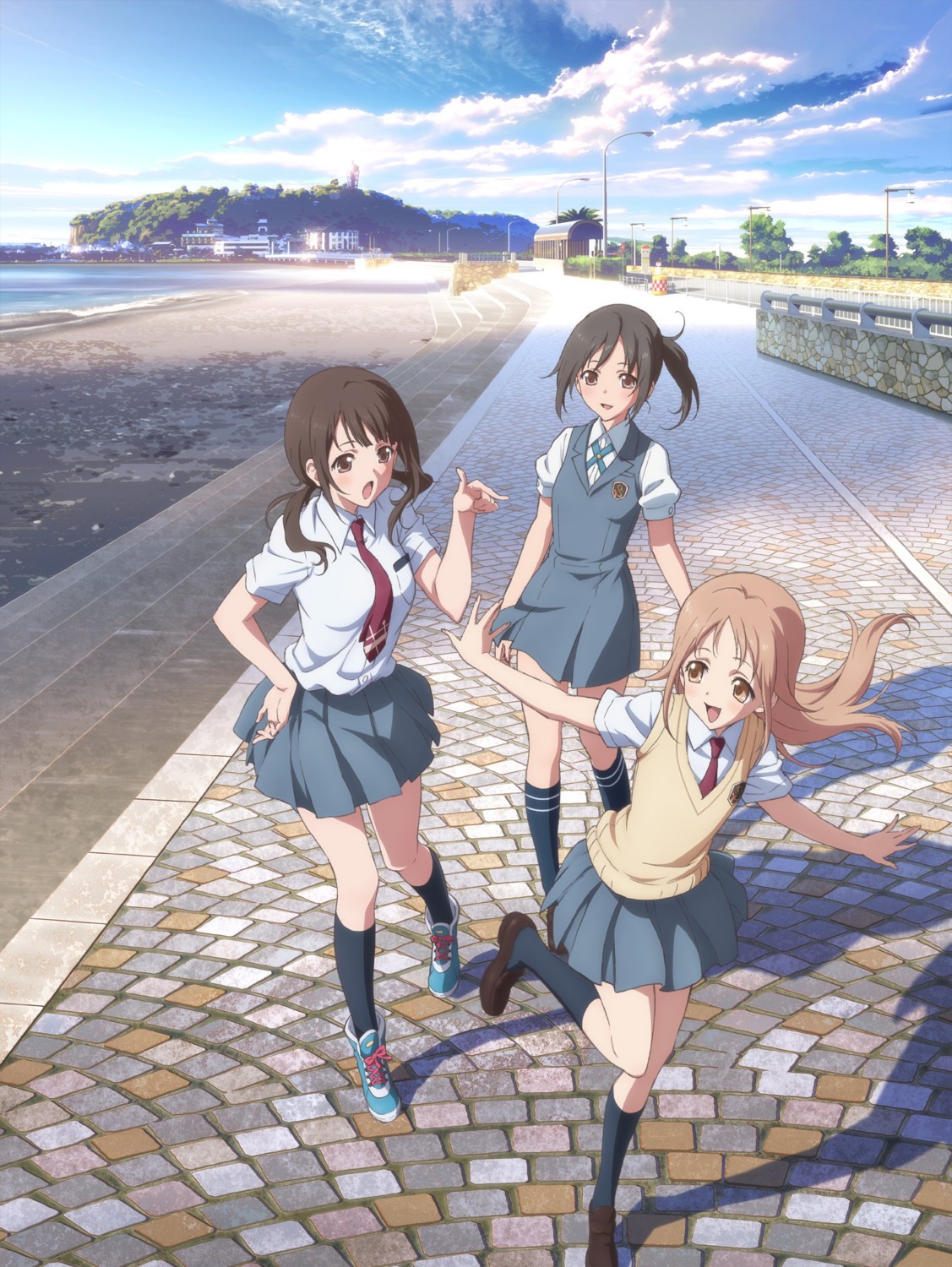 miyamoto_konatsu, okita_sawa, sakai_wakana, seifuku, sekiguchi_kanami, tari_tari