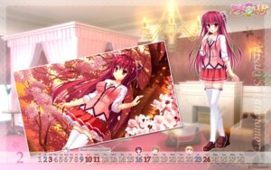 calendar, chuablesoft, lovera_bride, sakuranomori_misaki, seifuku, takano_yuki, wallpaper