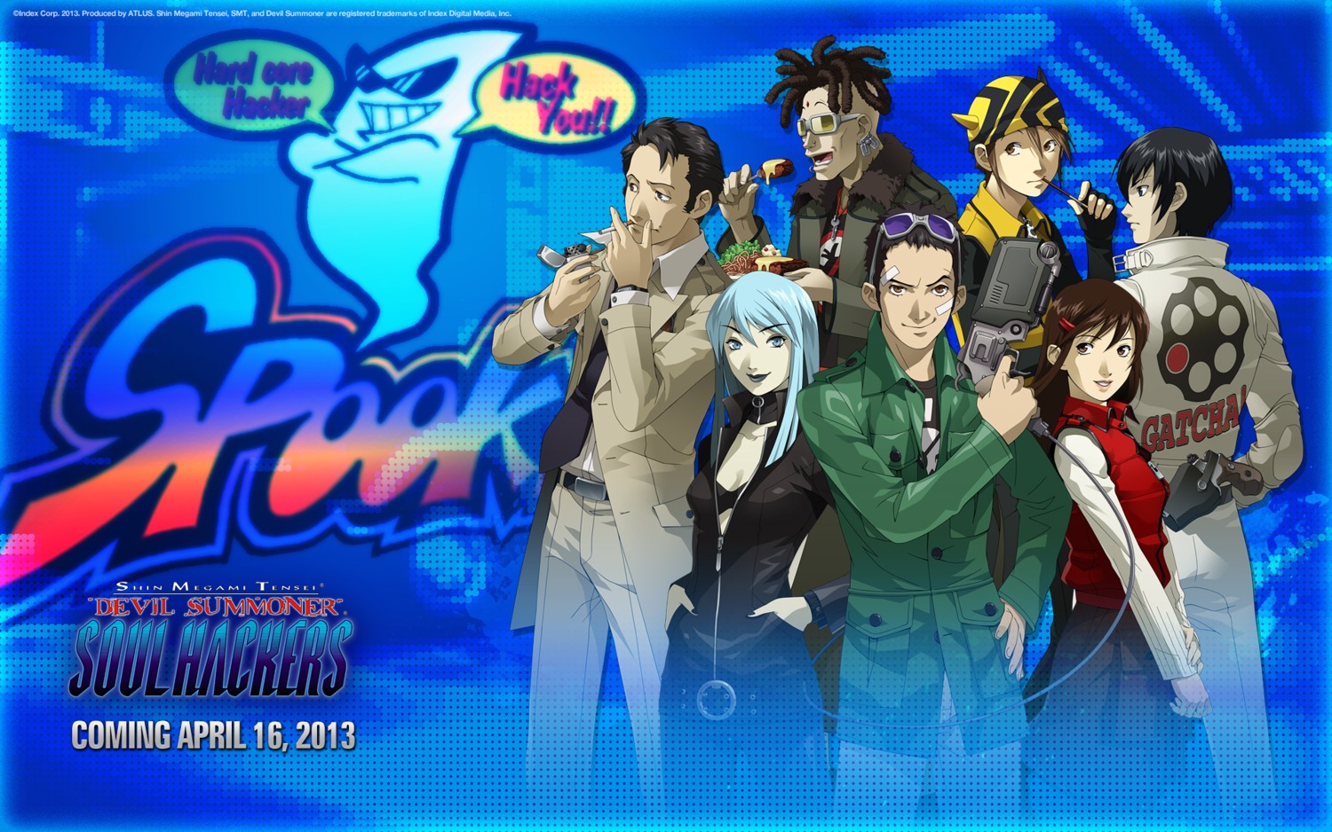 altus, hitomi_(shin_megami_tensei), lunch_(shin_megami_tensei), main_character, megaten, nemissa, shin_megami_tensei, shin_megami_tensei_devil_summoner_soul_hackers, six, spooky, wallpaper, yu-ichi