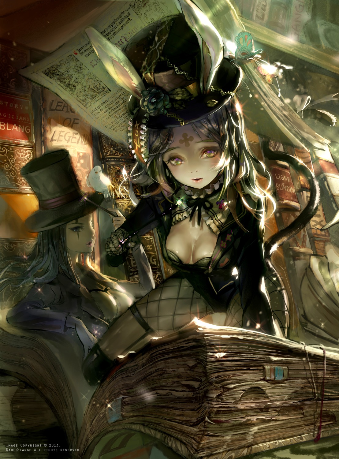 animal_ears, bunny_ears, cleavage, league_of_legends, leblanc, pantyhose, proopra, tail