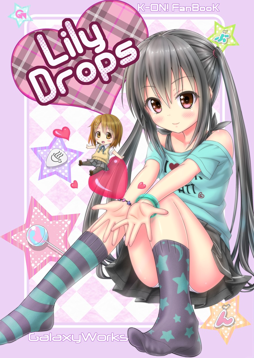 chibi, gotou_hisashi, hirasawa_yui, k-on!, nakano_azusa, pantsu