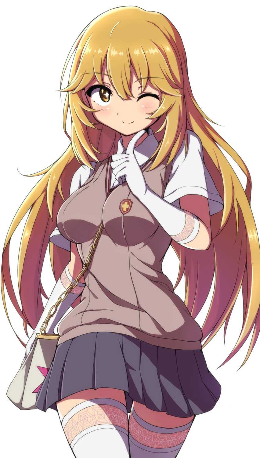 rariemonn, seifuku, shokuhou_misaki, thighhighs, toaru_kagaku_no_railgun, toaru_majutsu_no_index