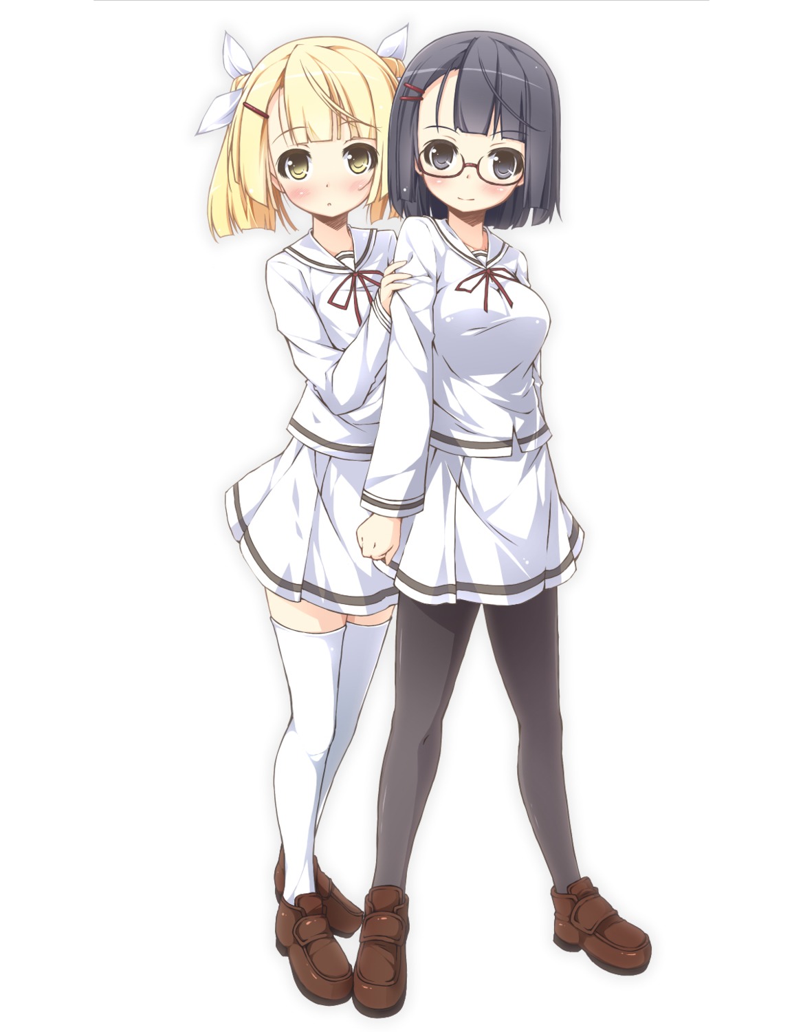 kamisaki_sora, megane, pantyhose, seifuku