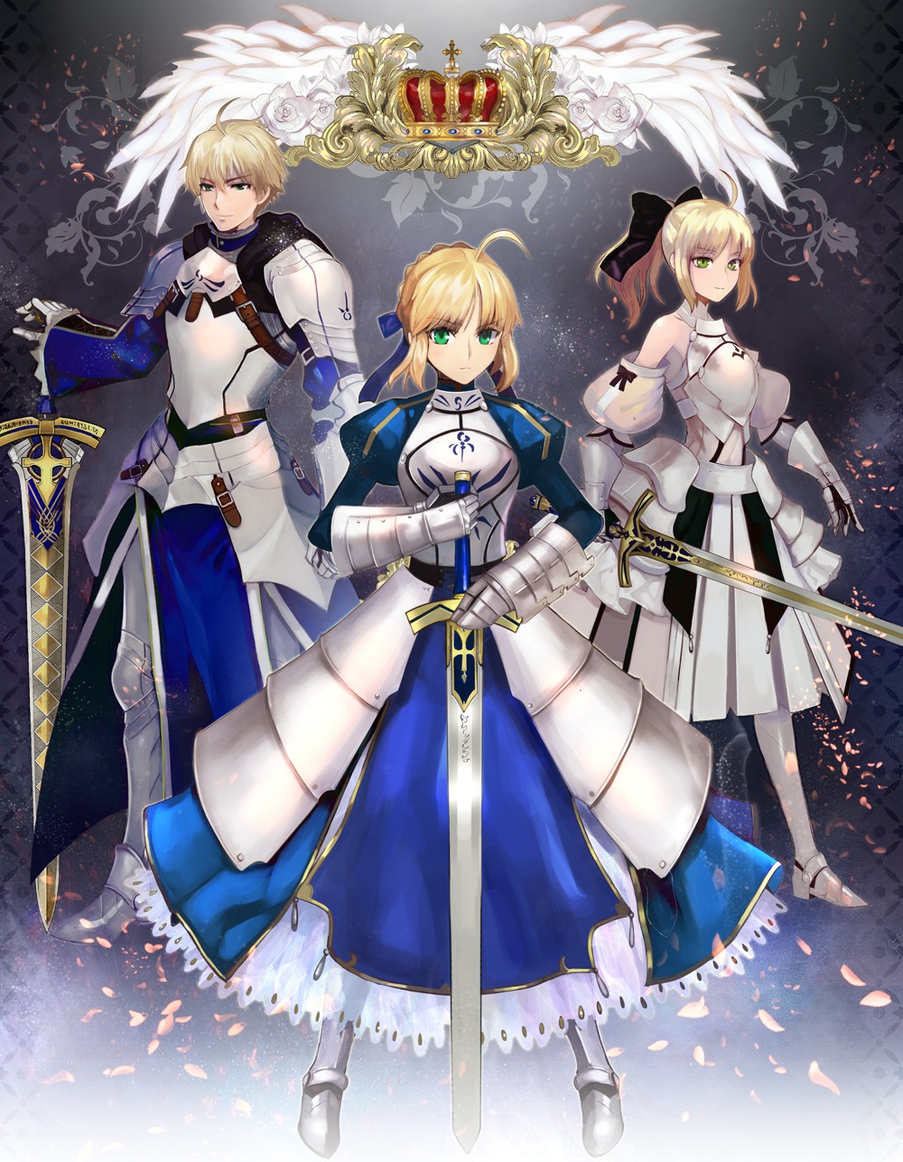 armor, artoria_pendragon_(fate), fate/prototype, fate/stay_night, fate/unlimited_codes, fate/zero, saber_(fate/prototype), sword, weed_(astarone)