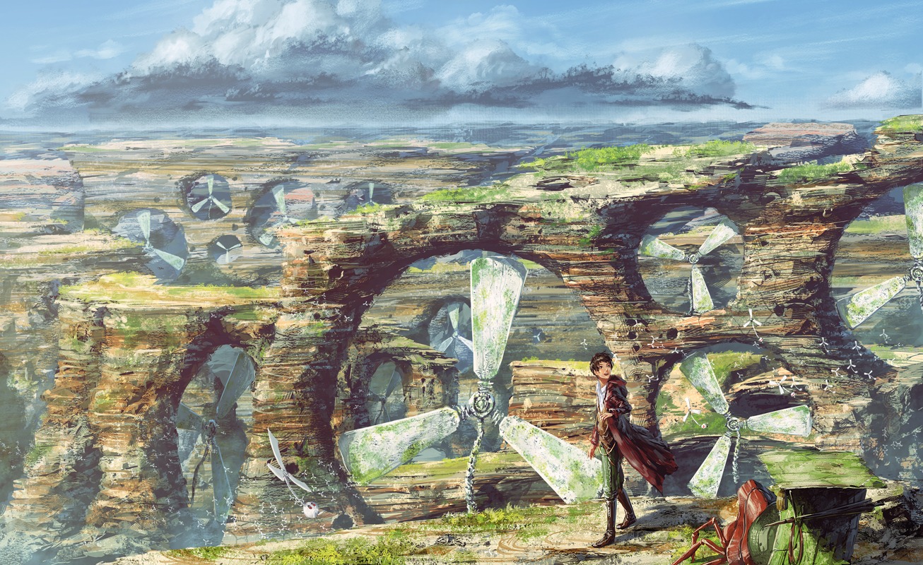 landscape, male, nurikabe