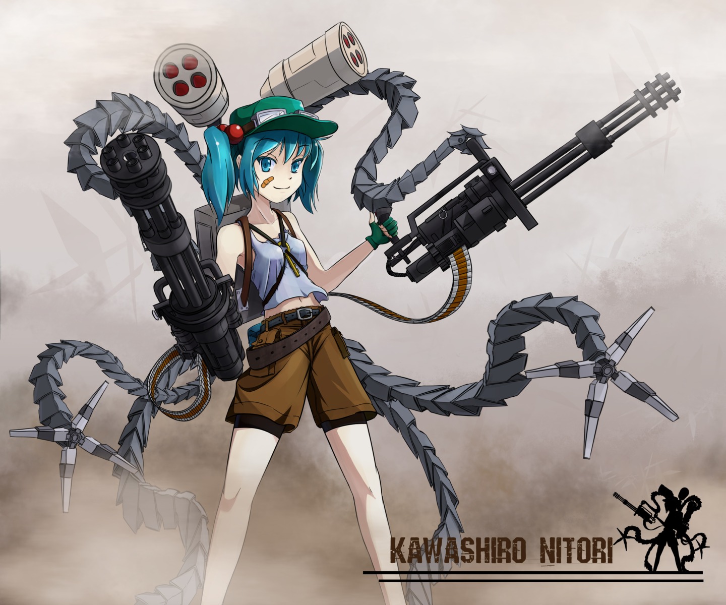 gun, kawashiro_nitori, shinebell, touhou