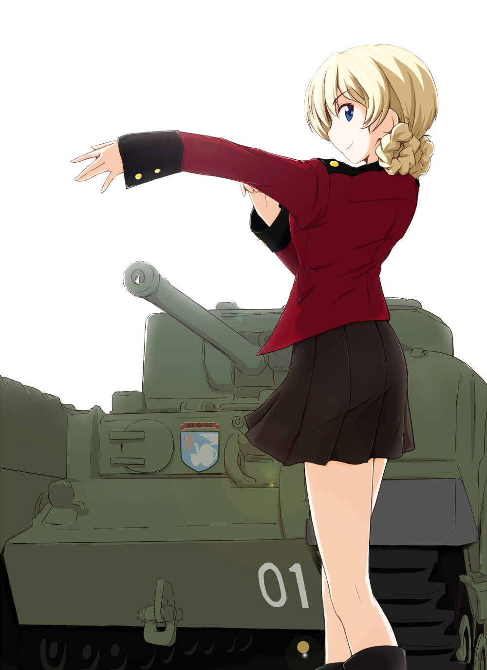 darjeeling, girls_und_panzer, sasaki_akira, uniform