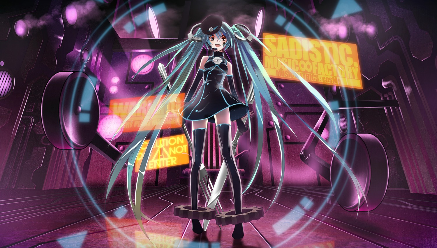 hatsune_miku, makuu, thighhighs, vocaloid