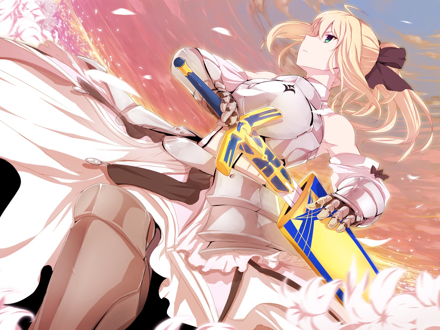 armor, artoria_pendragon_(fate), fate/stay_night, fate/unlimited_codes, minazuki_randoseru, sword