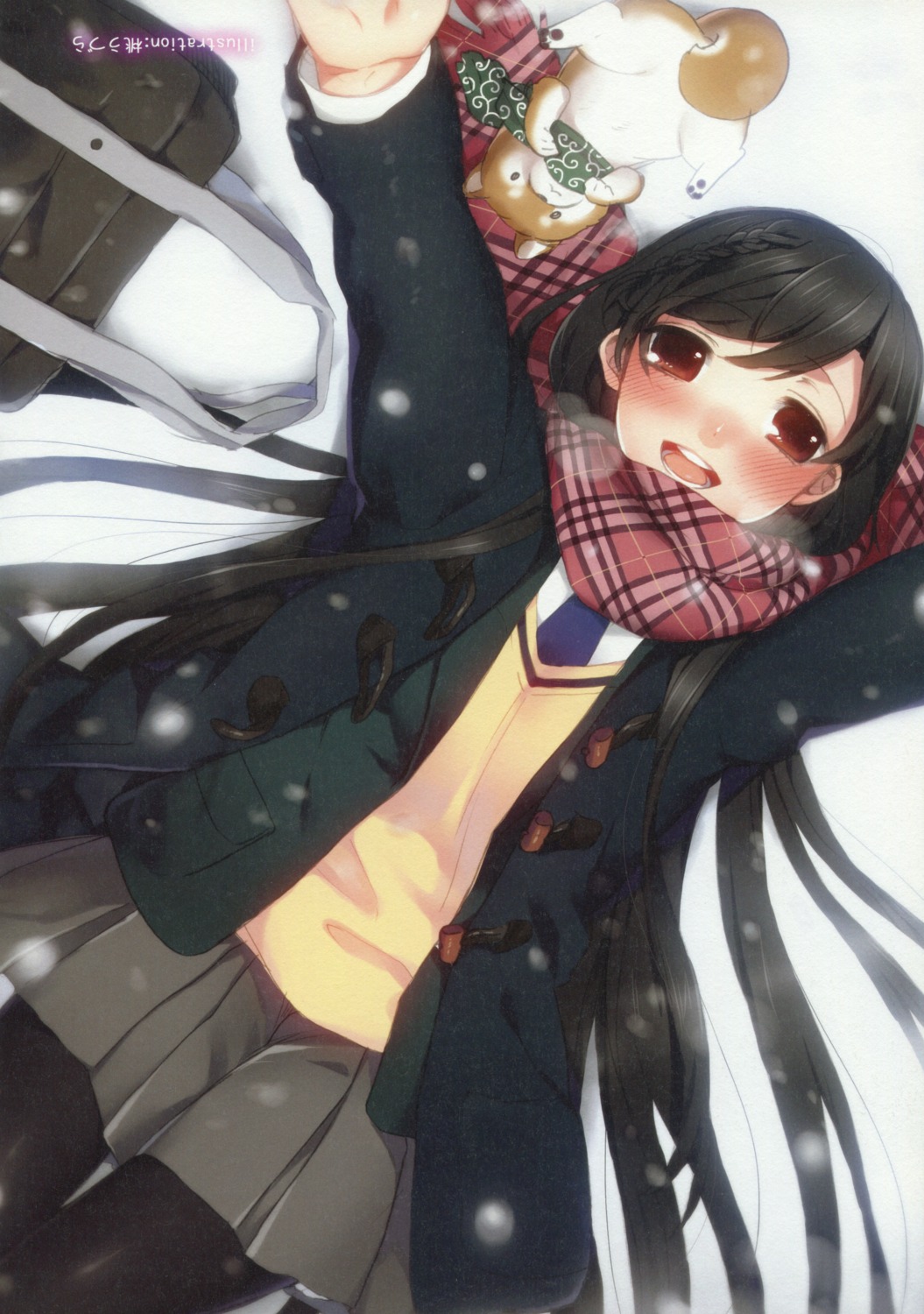 momo_uzura, paper_texture, seifuku