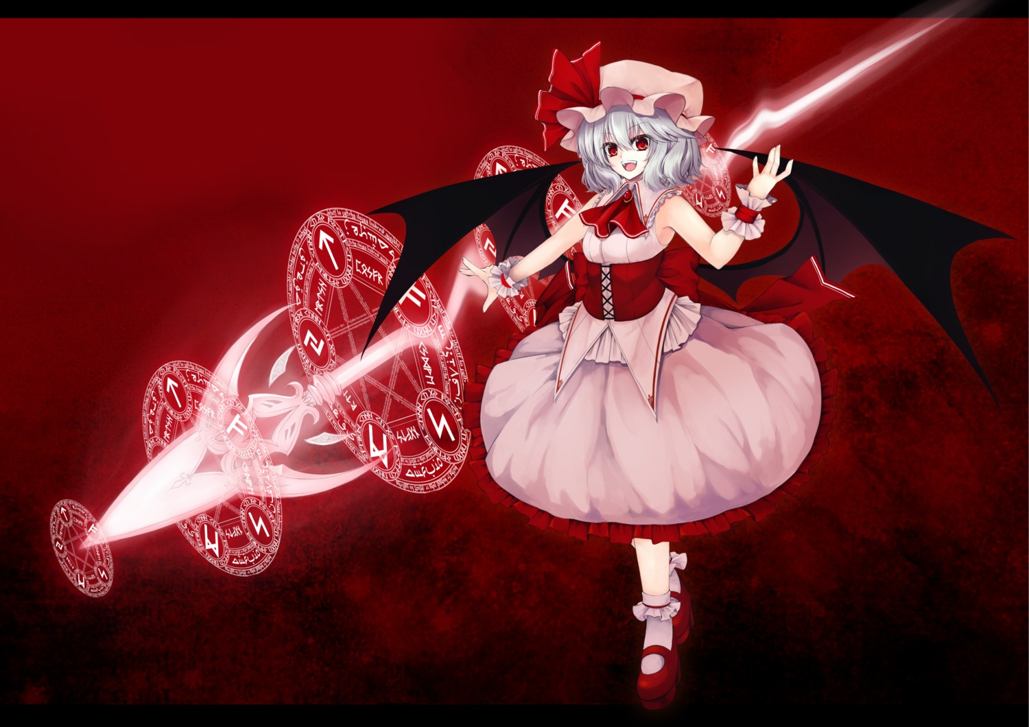 remilia_scarlet, touhou, utakata, weapon