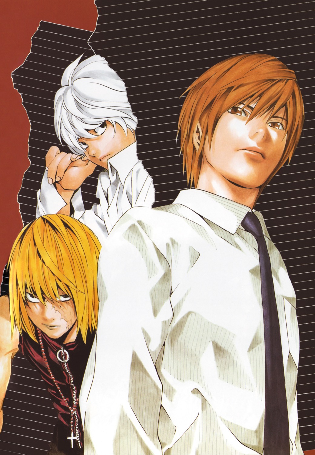 death_note, male, mello, near, obata_takeshi, yagami_light