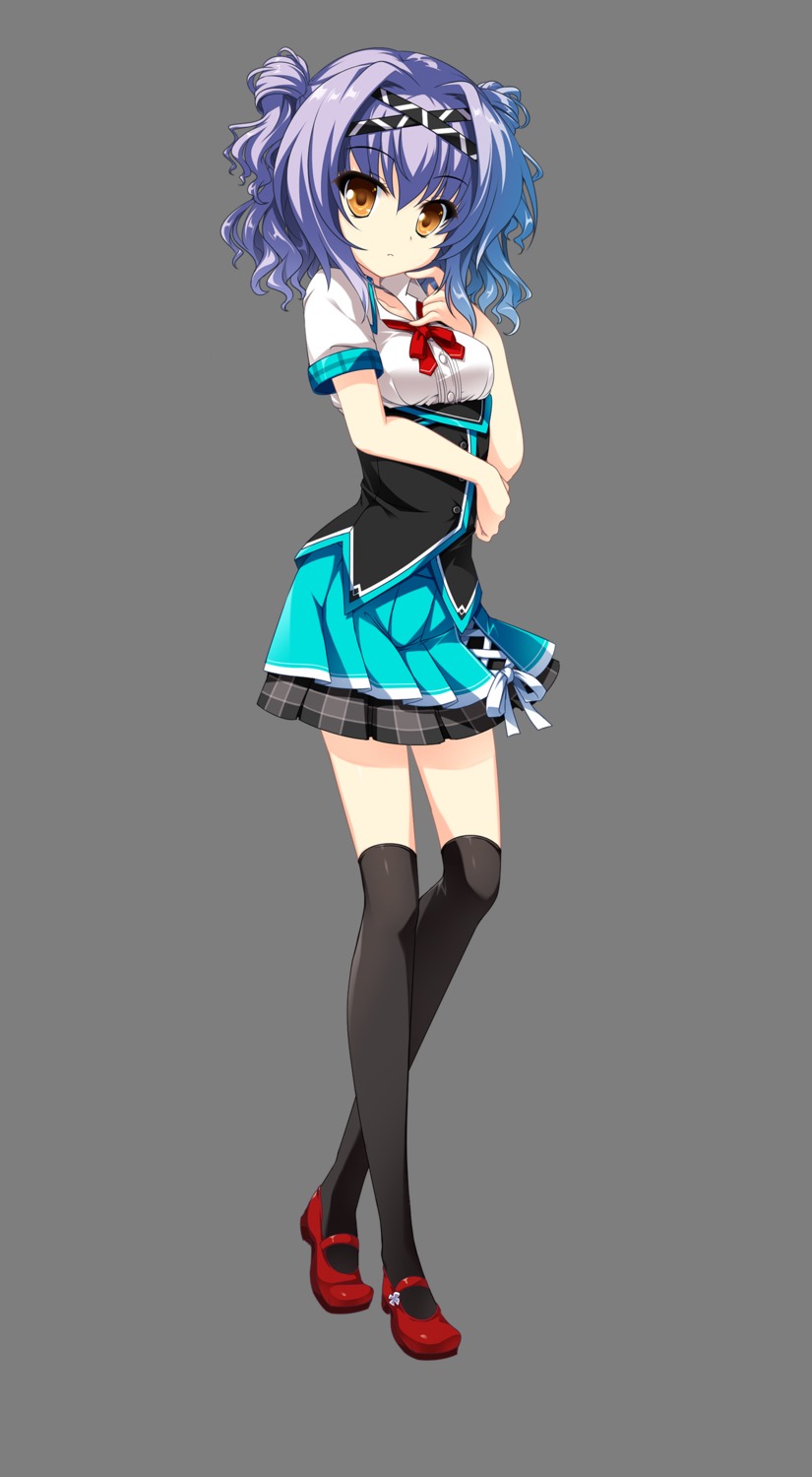 cocoro@function!, hinata_momo, pulltop, seifuku, shirakusa_mebae, thighhighs, transparent_png