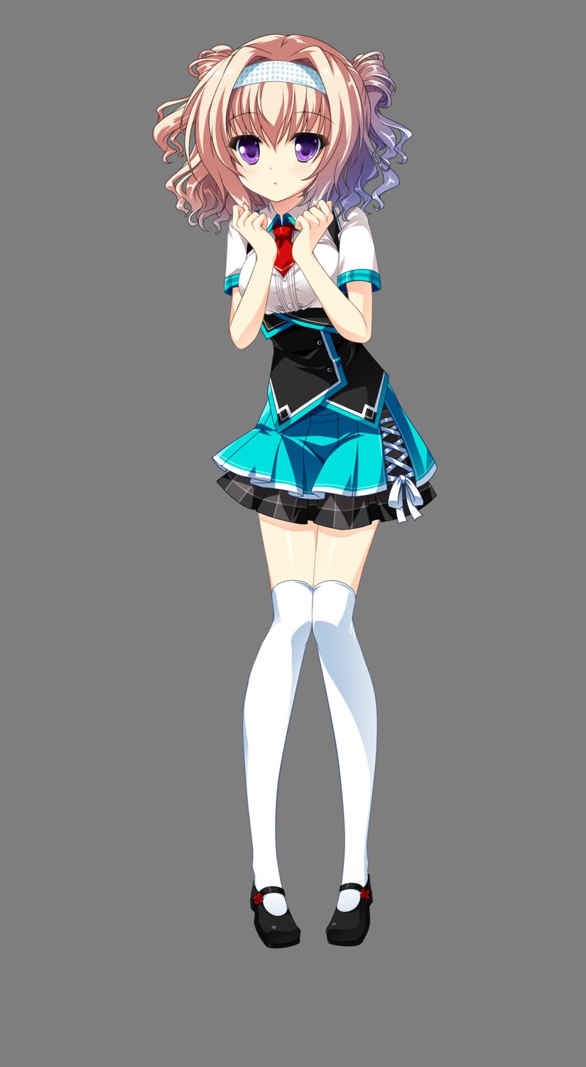 cocoro@function!, hinata_momo, pulltop, seifuku, shirakusa_ibuki, thighhighs, transparent_png