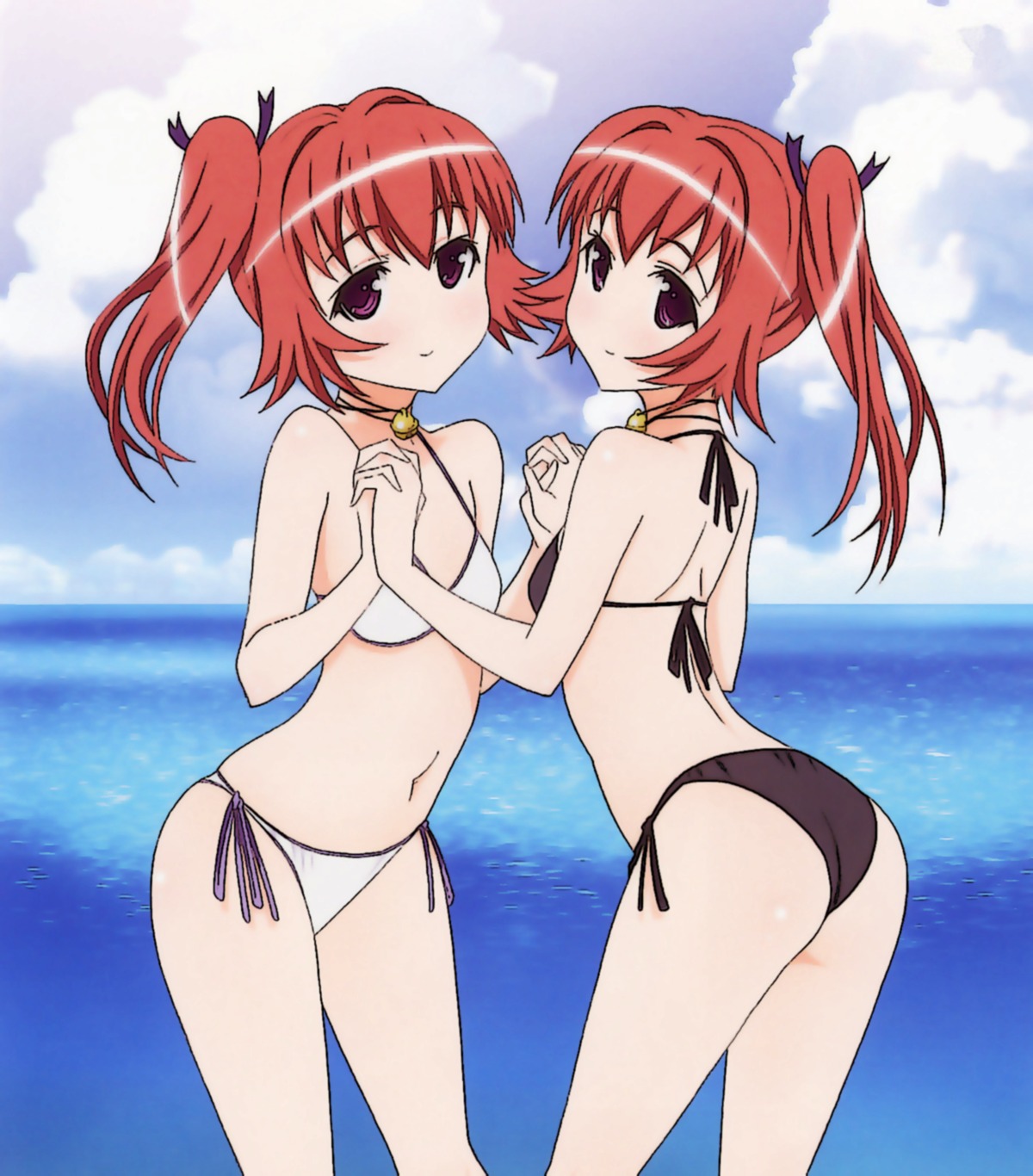 bikini, kanokon, nanao_ai, nanao_ren, swimsuits, takami_akio