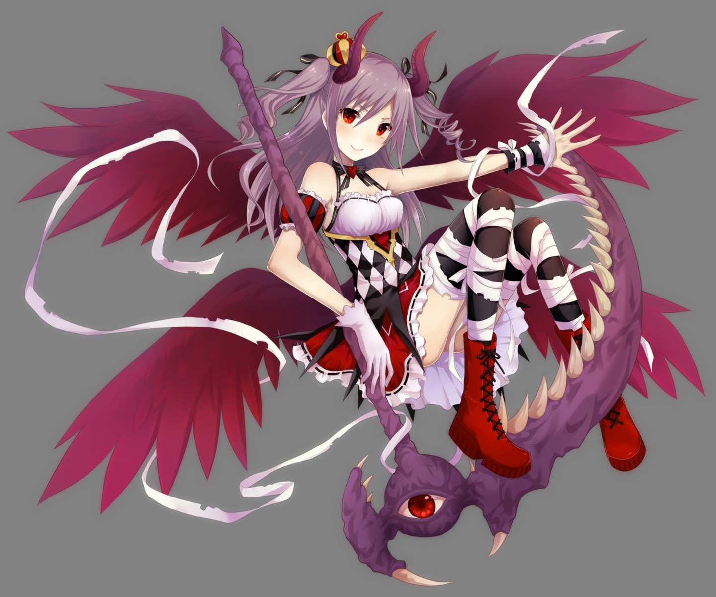 hinaame, horns, kanzaki_ranko, the_idolm@ster, the_idolm@ster_cinderella_girls, thighhighs, wings