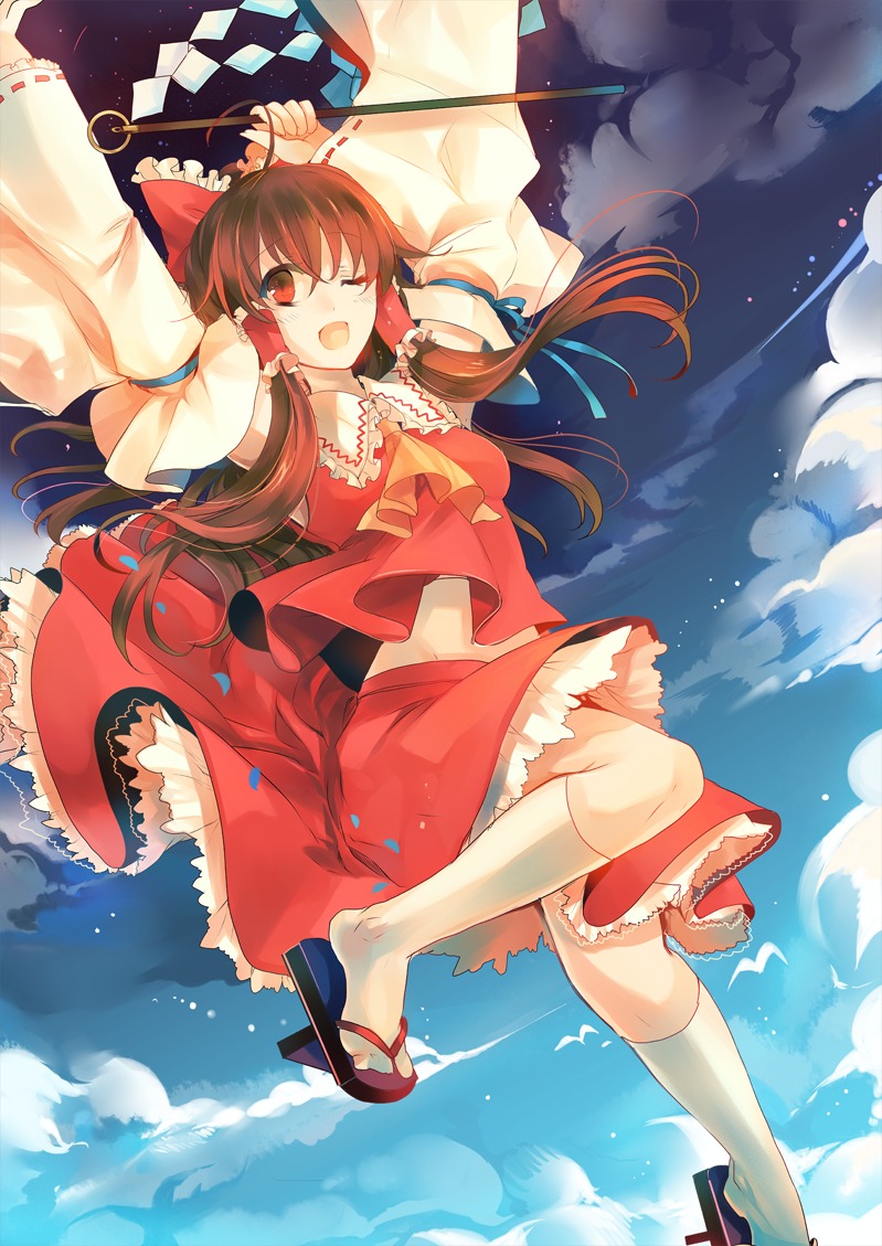 hakurei_reimu, kirero, miko, touhou