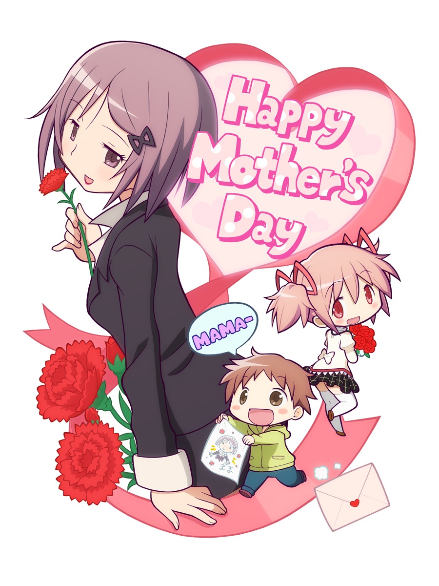 gecchu, kaname_junko, kaname_madoka, kaname_tatsuya, mahou_shoujo_madoka_magica, seifuku, thighhighs