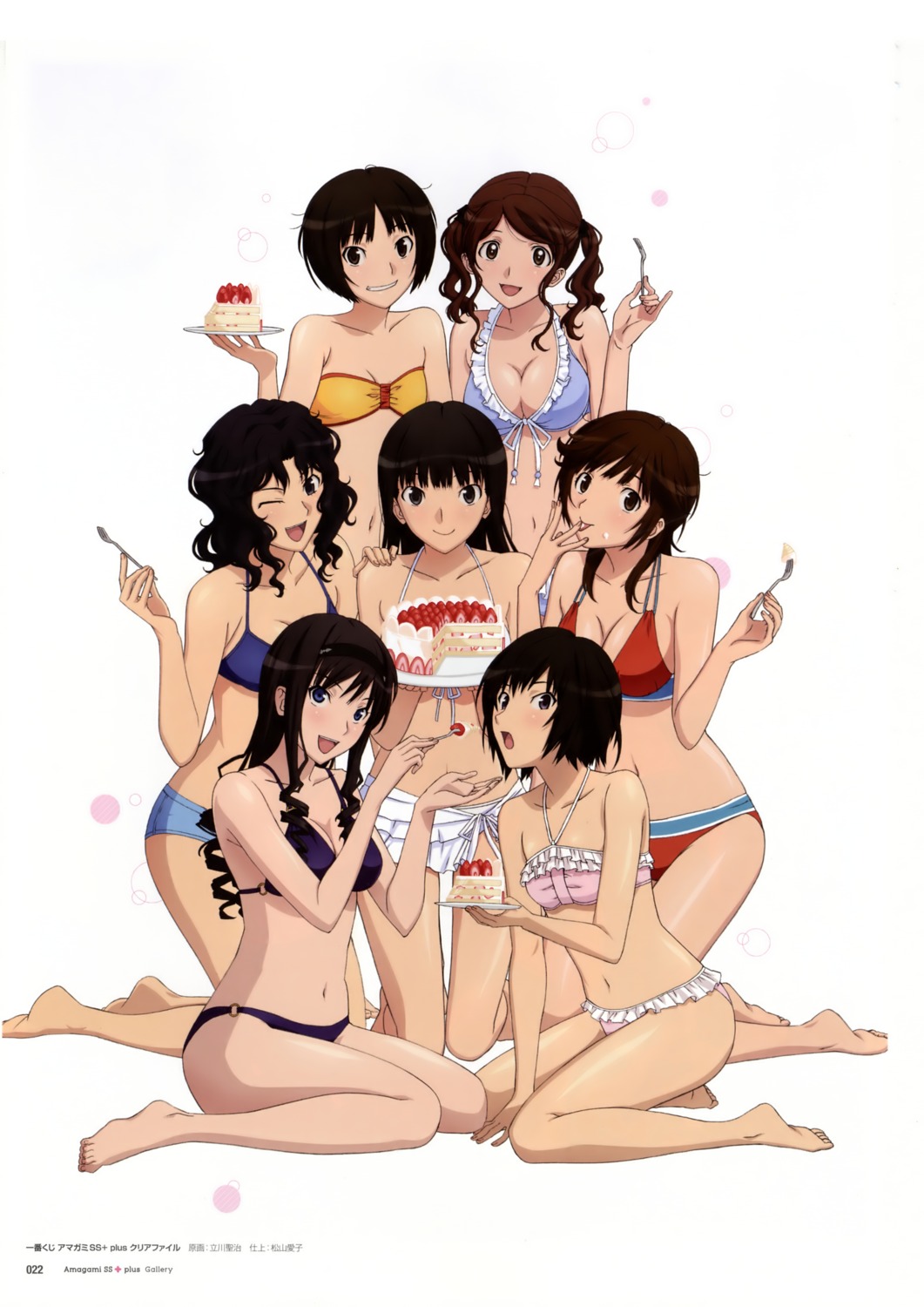 amagami, ayatsuji_tsukasa, bikini, cleavage, morishima_haruka, nakata_sae, nanasaki_ai, sakurai_rihoko