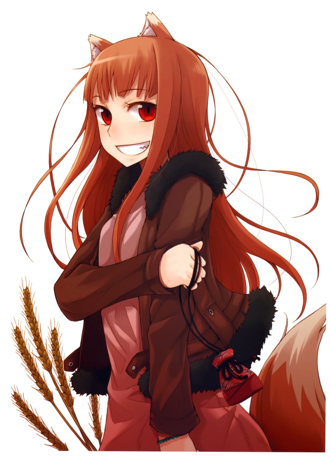 animal_ears, ayakura_juu, holo, kitsune, spice_and_wolf, tail