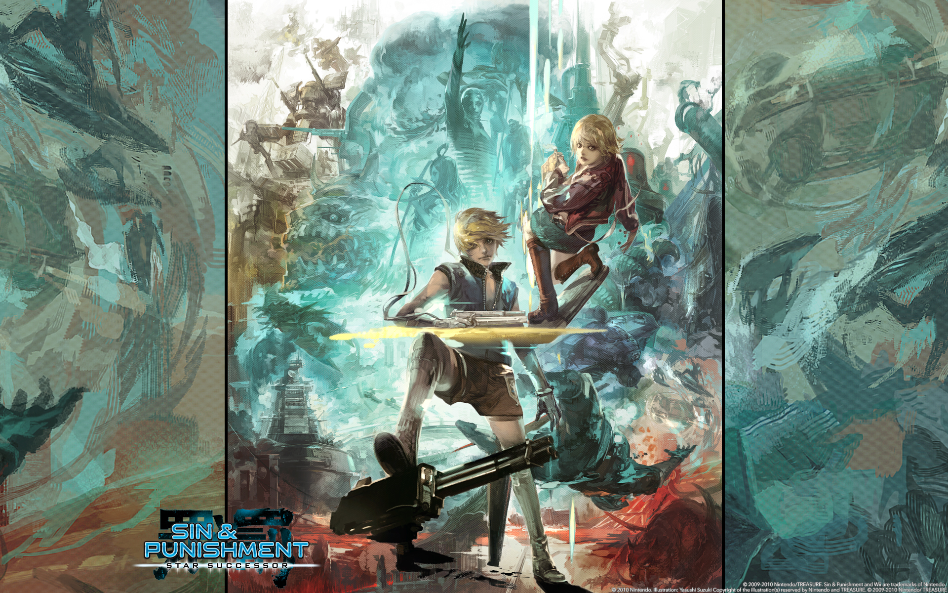 gun, isa_jo, kachi_(sin_and_punishment), mecha, monster, nintendo, suzuki_yasushi, treasure