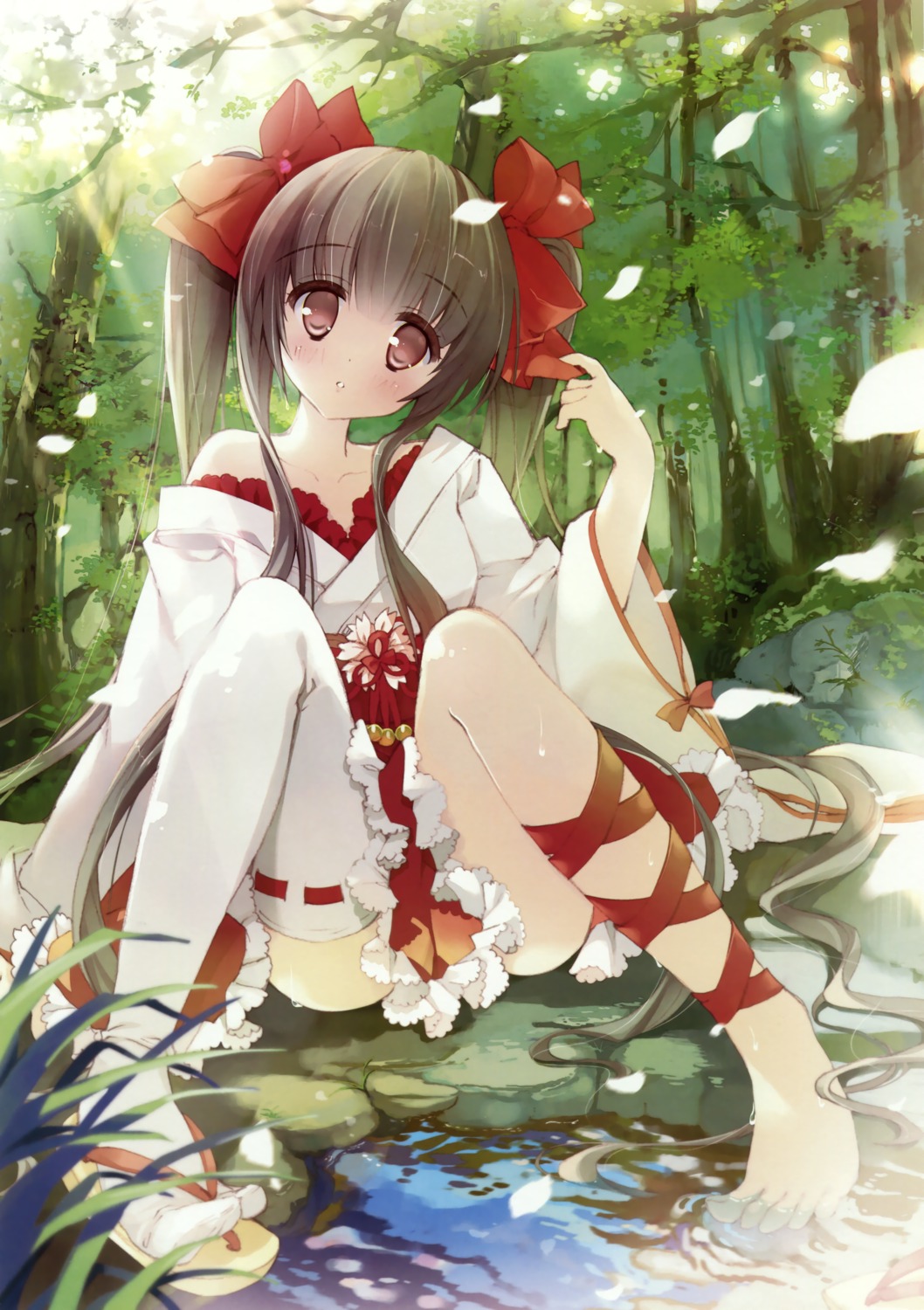 mamita, miko, thighhighs