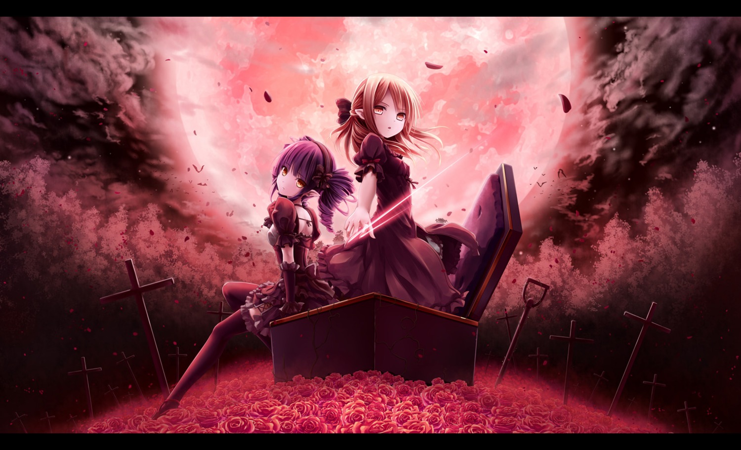 akkijin, dress, gothic_lolita, high_vampire, lolita_fashion, nubee, pointy_ears, shinkai_no_valkyrie