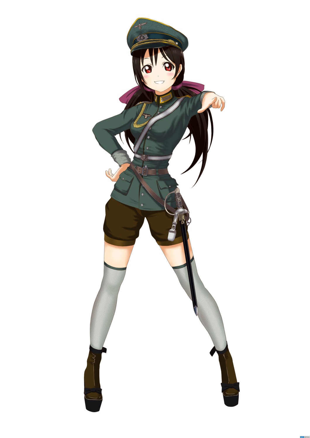 heli-kotohime, love_live!, love_live!_(series), thighhighs, uniform, yazawa_nico