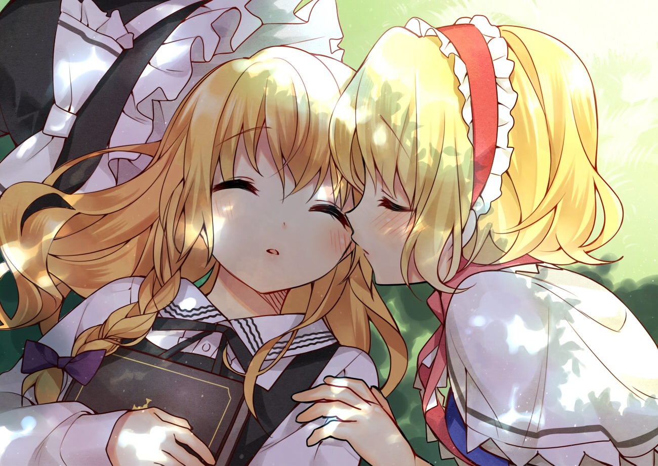 alice_margatroid, hanabana_tsubomi, kirisame_marisa, touhou, yuri