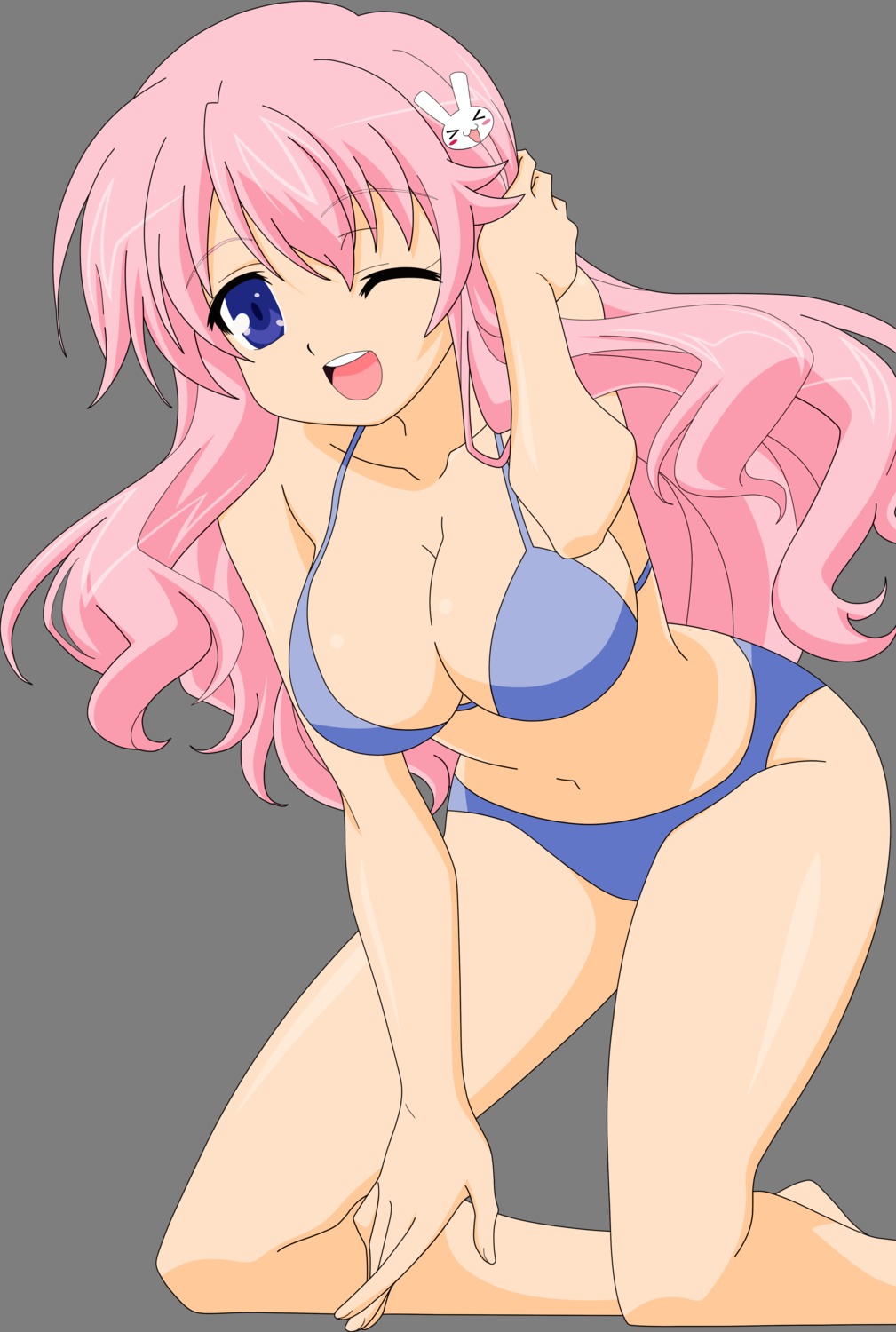 baka_to_test_to_shoukanjuu, bikini, cleavage, himeji_mizuki, swimsuits, transparent_png, vector_trace