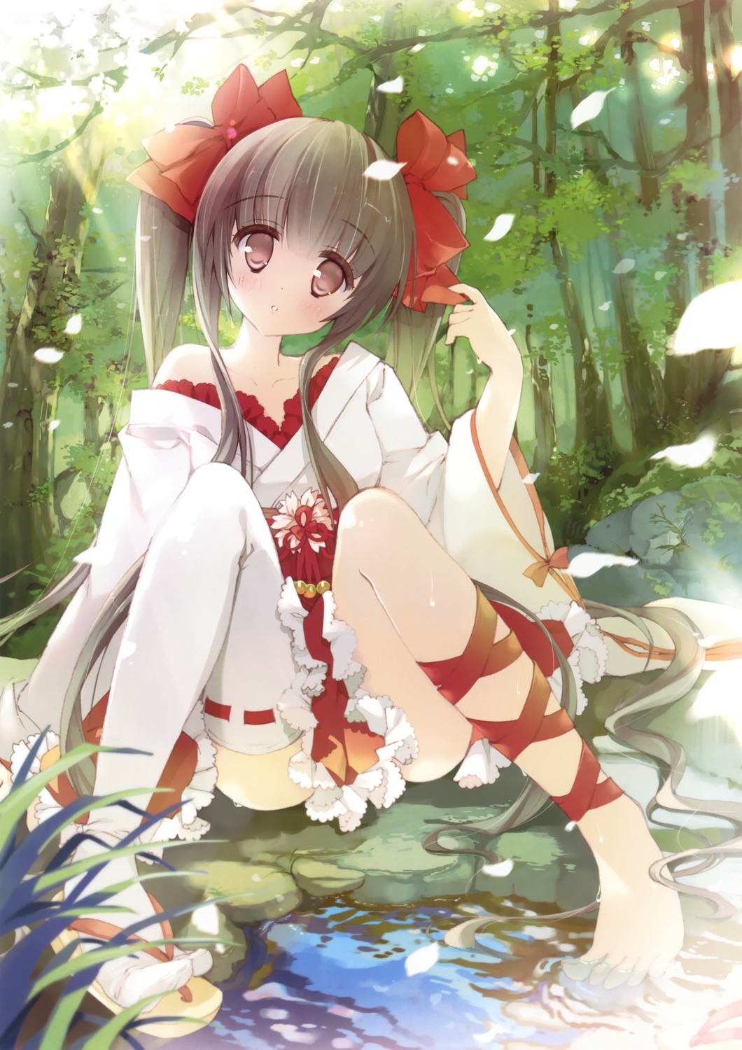 mamita, miko, thighhighs
