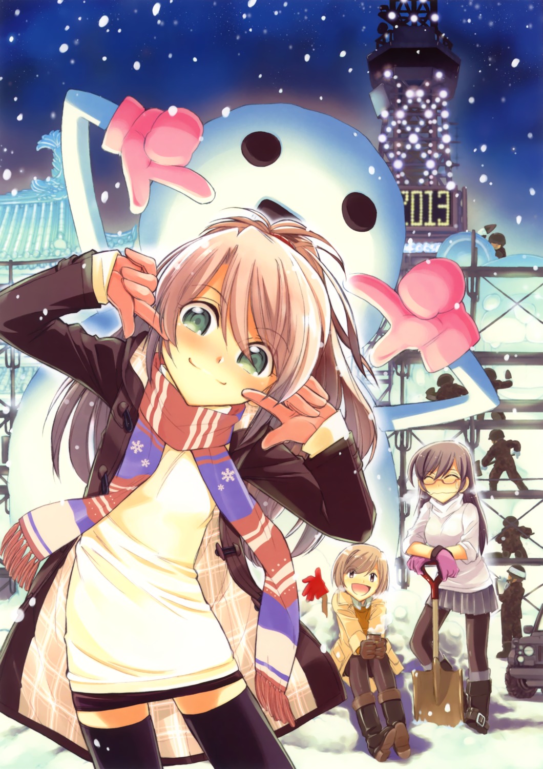 megane, nishinaka_yasuhiro, pantyhose, thighhighs