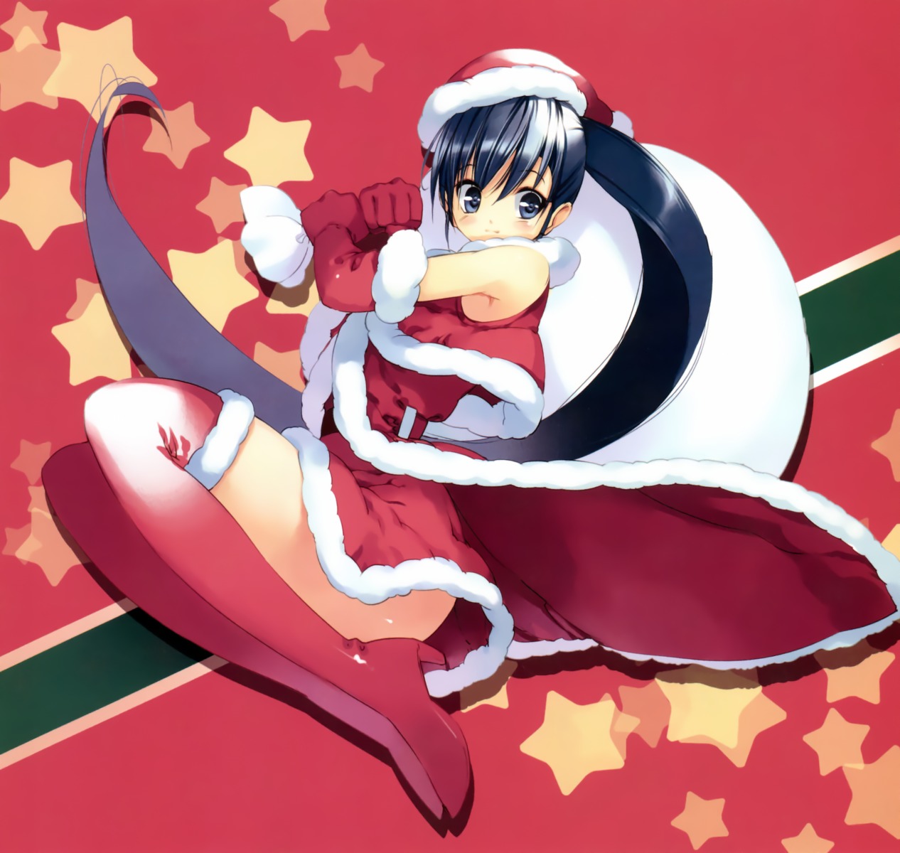 christmas, etude, itsuki_aoba, soshite_ashita_no_sekai_yori, thighhighs, ueda_ryou