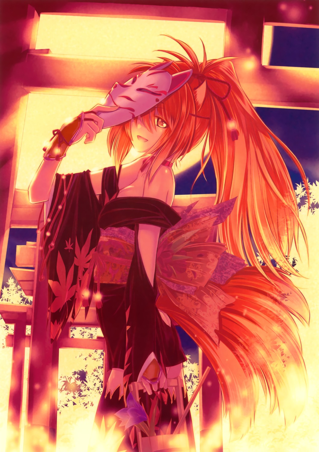 animal_ears, nishinaka_yasuhiro, tail, yukata