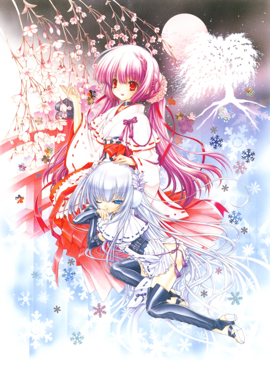 miko, ramiya_ryou, thighhighs