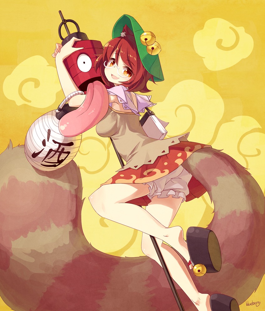 animal_ears, bloomers, blueberry_(5959), futatsuiwa_mamizou, megane, tail, touhou