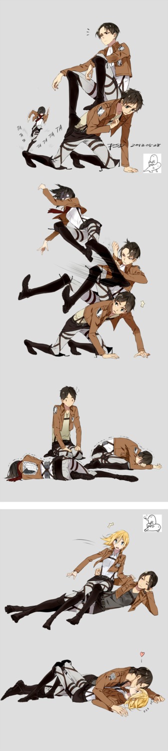 christa_lenz, eren_jaeger, levi_ackerman, mikasa_ackerman, psd, shingeki_no_kyojin, uniform, ymir_(shingeki_no_kyojin)