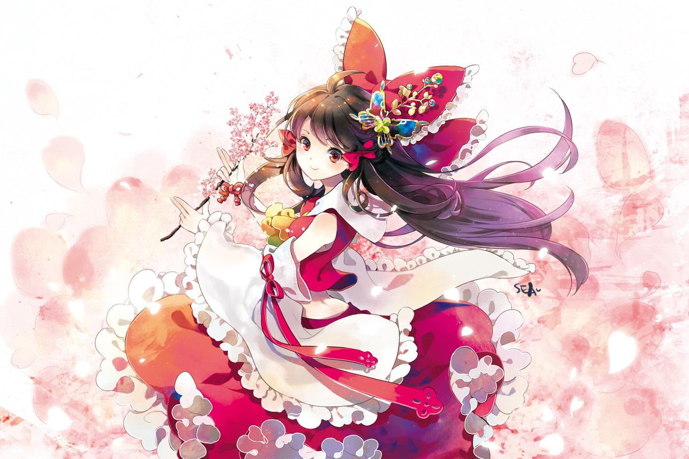 hakurei_reimu, seal_muruke, touhou