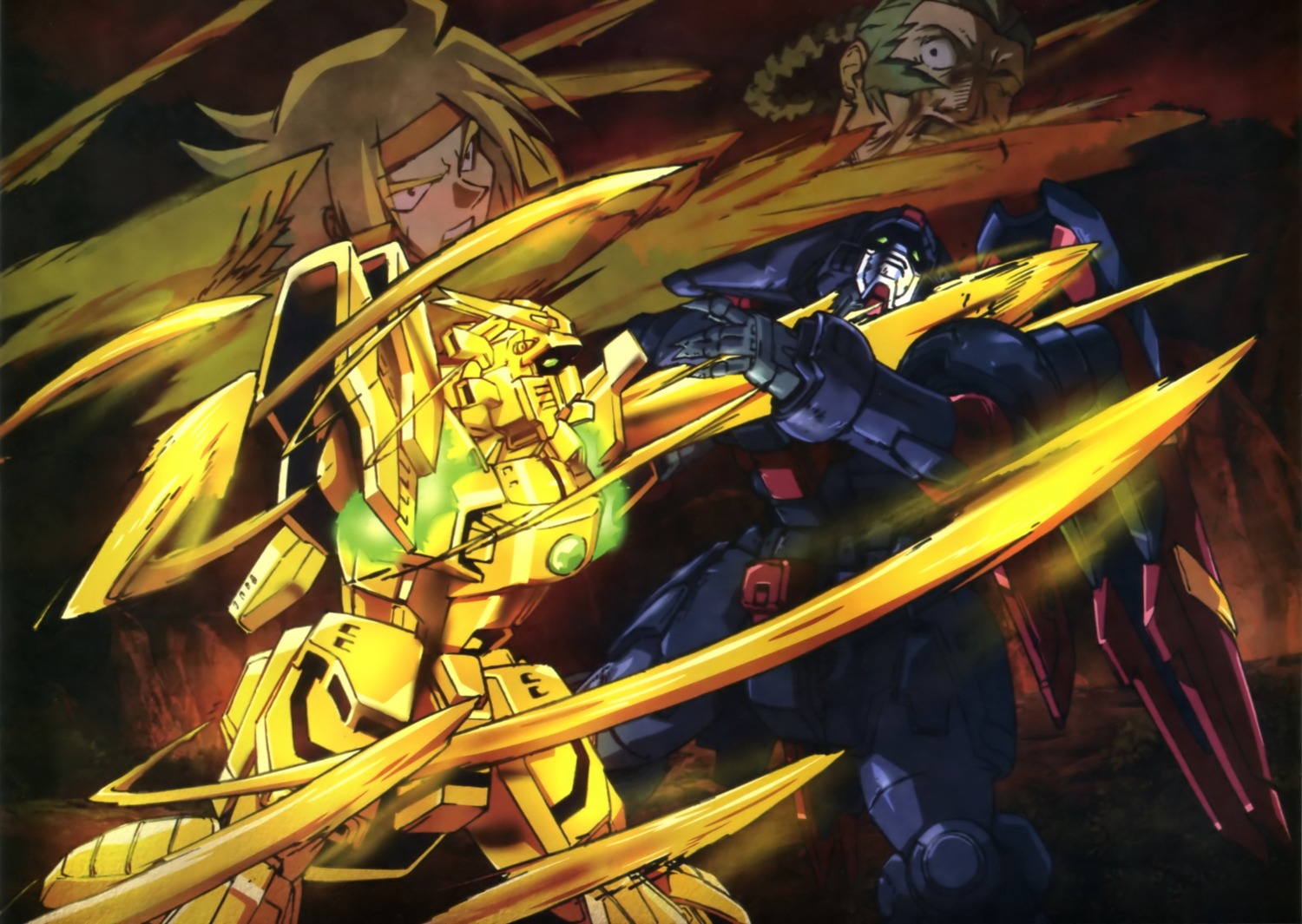 domon_kasshu, g_gundam, gundam, male, master_asia, master_gundam, mecha, shining_gundam