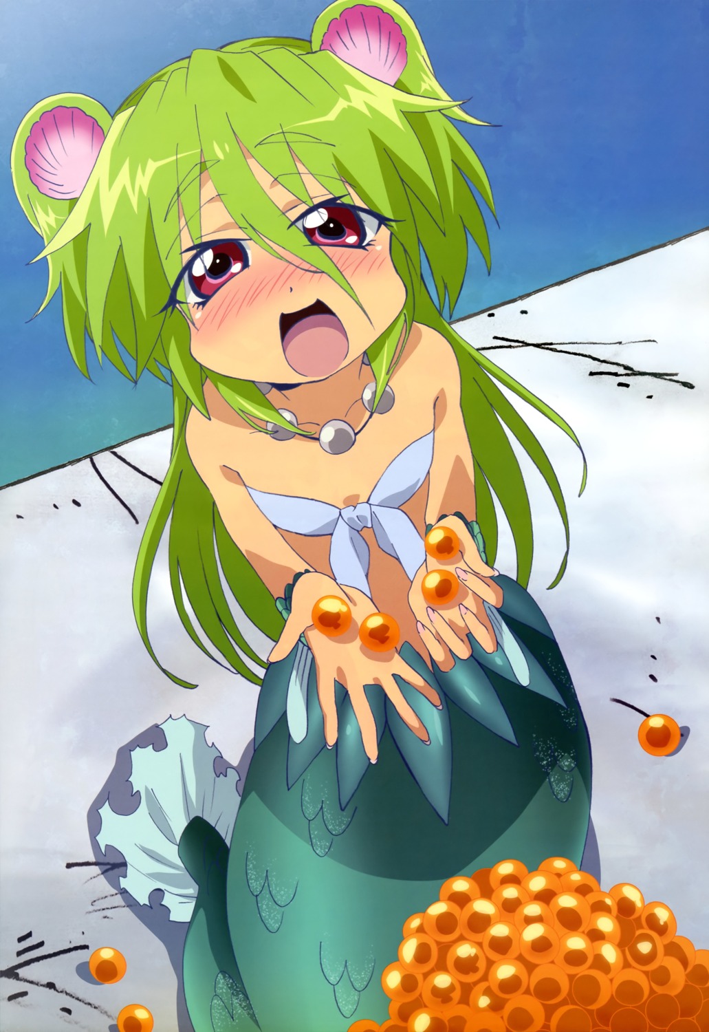 bikini_top, mermaid, monster_girl, muromi-san, namiuchigiwa_no_muromi-san, sadakata_kikuko, swimsuits