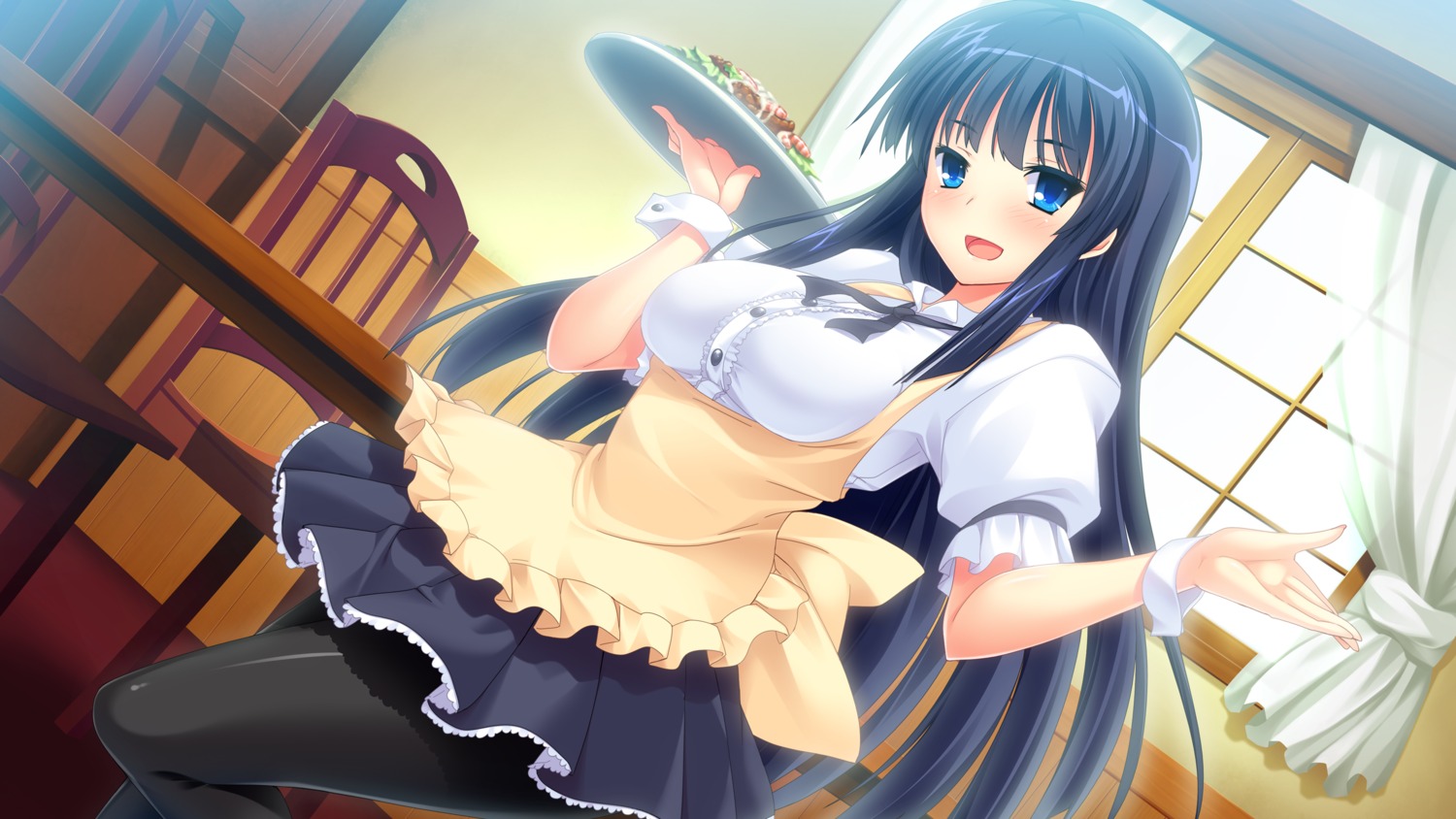 chuablesoft, game_cg, lovera_bride, mikami_haruka, mutou_kurihito, pantyhose, waitress