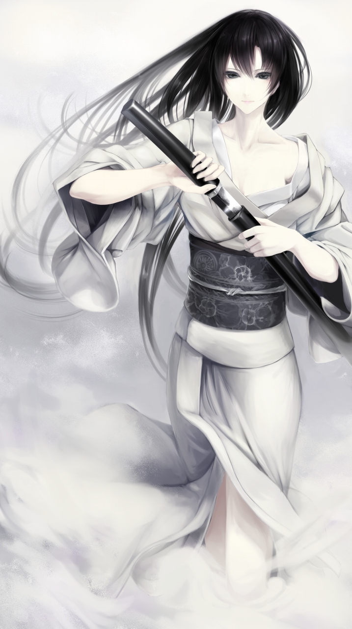 erise, kimono, sword