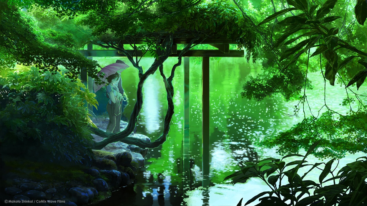 koto_no_ha_no_niwa, landscape, shinkai_makoto, shinomiya_yoshitoshi