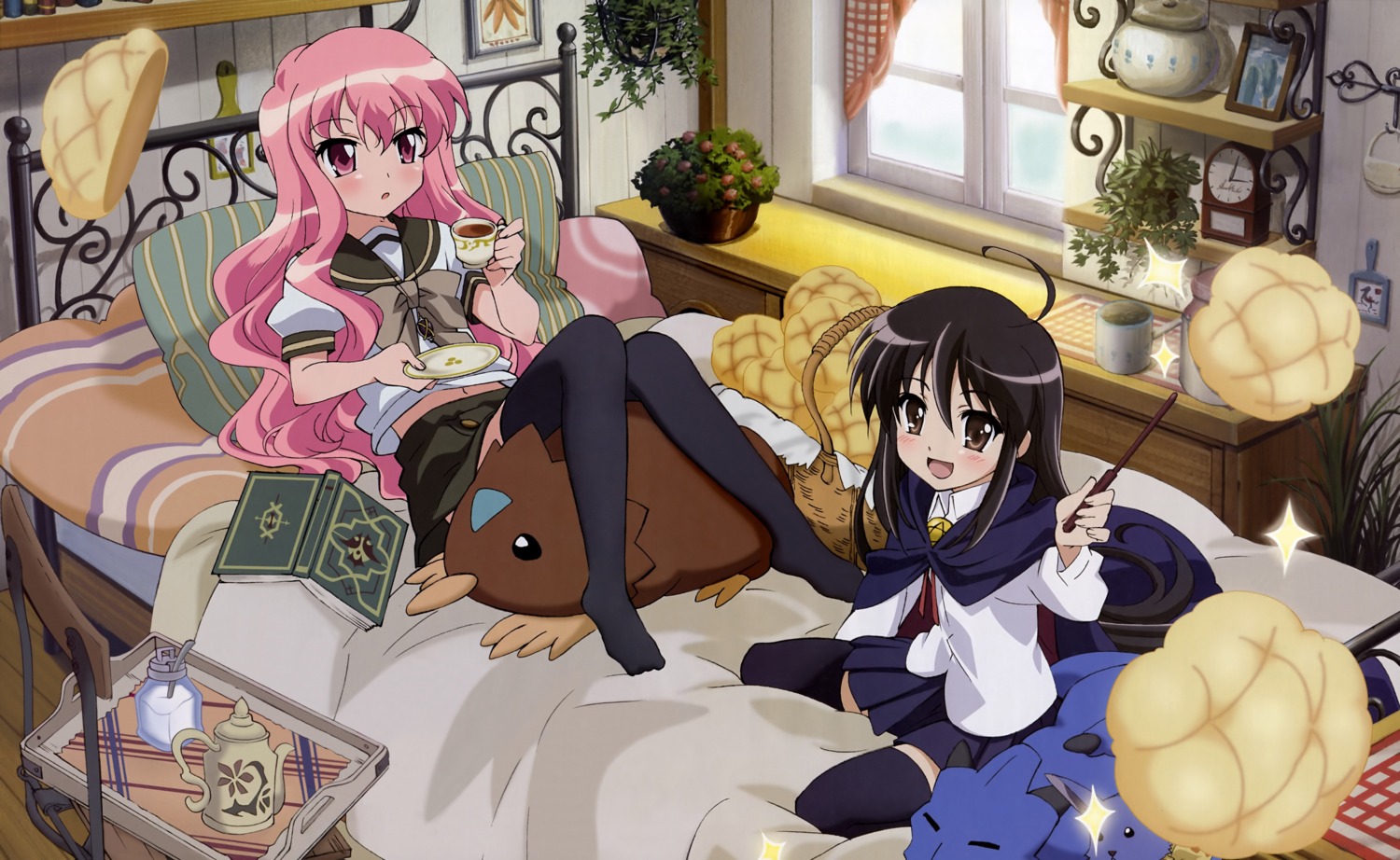 cosplay, crossover, louise_francoise_le_blanc_de_la_valliere, ootsuka_mai, seifuku, shakugan_no_shana, shana, thighhighs, zero_no_tsukaima