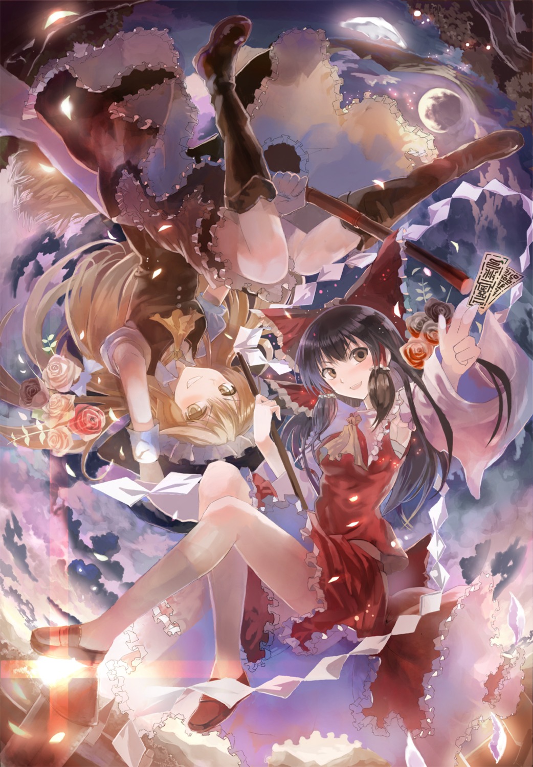 asuka_(moto), hakurei_reimu, kirisame_marisa, touhou