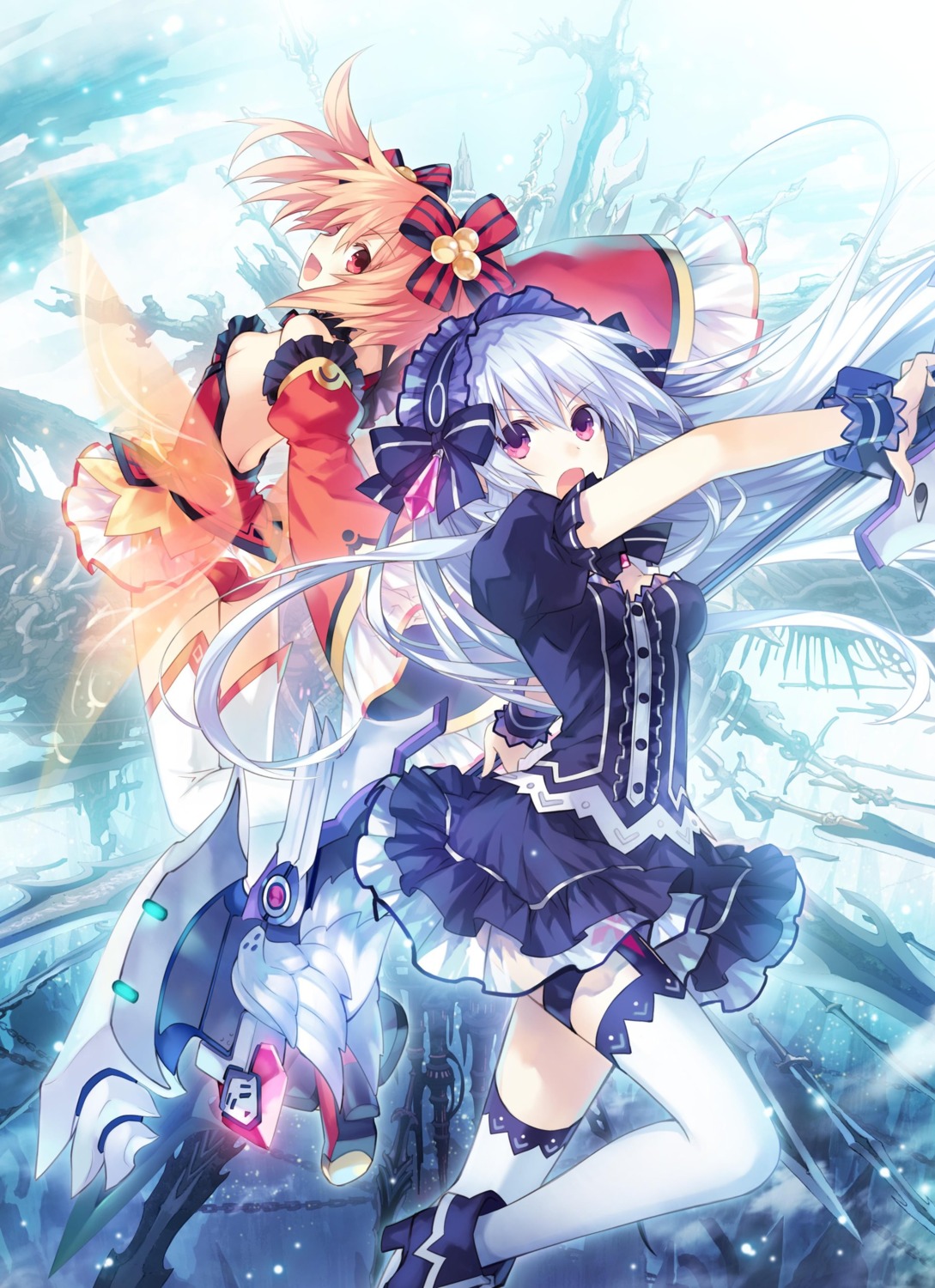 alyn_(fairy_fencer_f), fairy_fencer_f, jpeg_artifacts, tiara_(fairy_fencer_f), tsunako